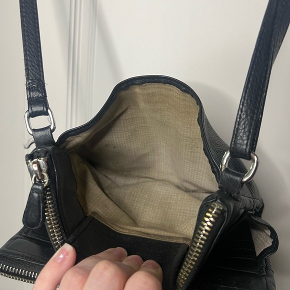 Vintage Brighton Black Leather Crossbody - Picture 9 of 12